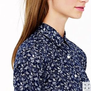 J.Crew boy shirt in bird print Sz 10